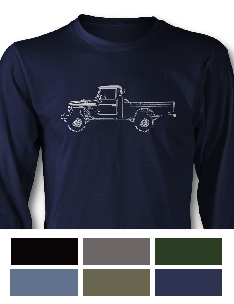 Toyota BJ45 FJ45 Land Cruiser Pickup Long Sleeve T-Shirt - Side View