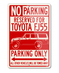 Toyota FJ55 Land Cruiser 4x4 Reserved Parking Only Sign