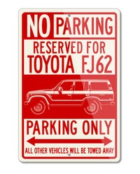 Toyota FJ62 Land Cruiser 4x4 Reserved Parking Only Sign