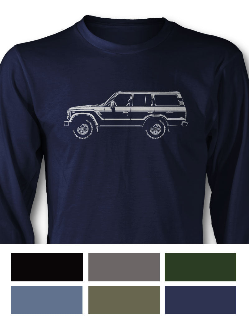 Toyota BJ62 FJ62 Land Cruiser Long Sleeve T-Shirt - Side View