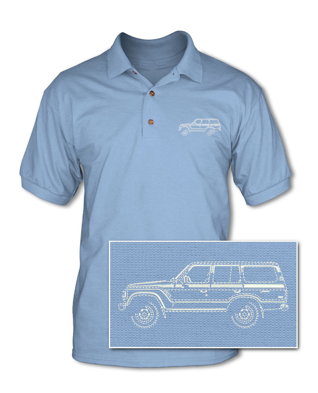 Toyota BJ62 FJ62 Land Cruiser 4x4 Adult Pique Polo Shirt - Side
