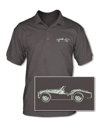 Triumph TR2 TR3 Convertible Adult Pique Polo Shirt - Side View