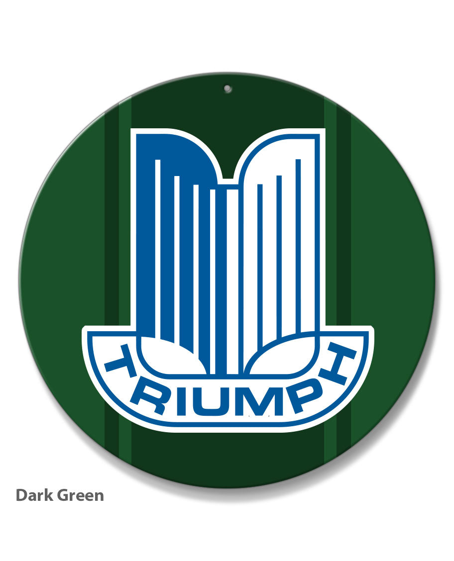 Triumph Emblem Round Aluminum Sign – Legend Lines