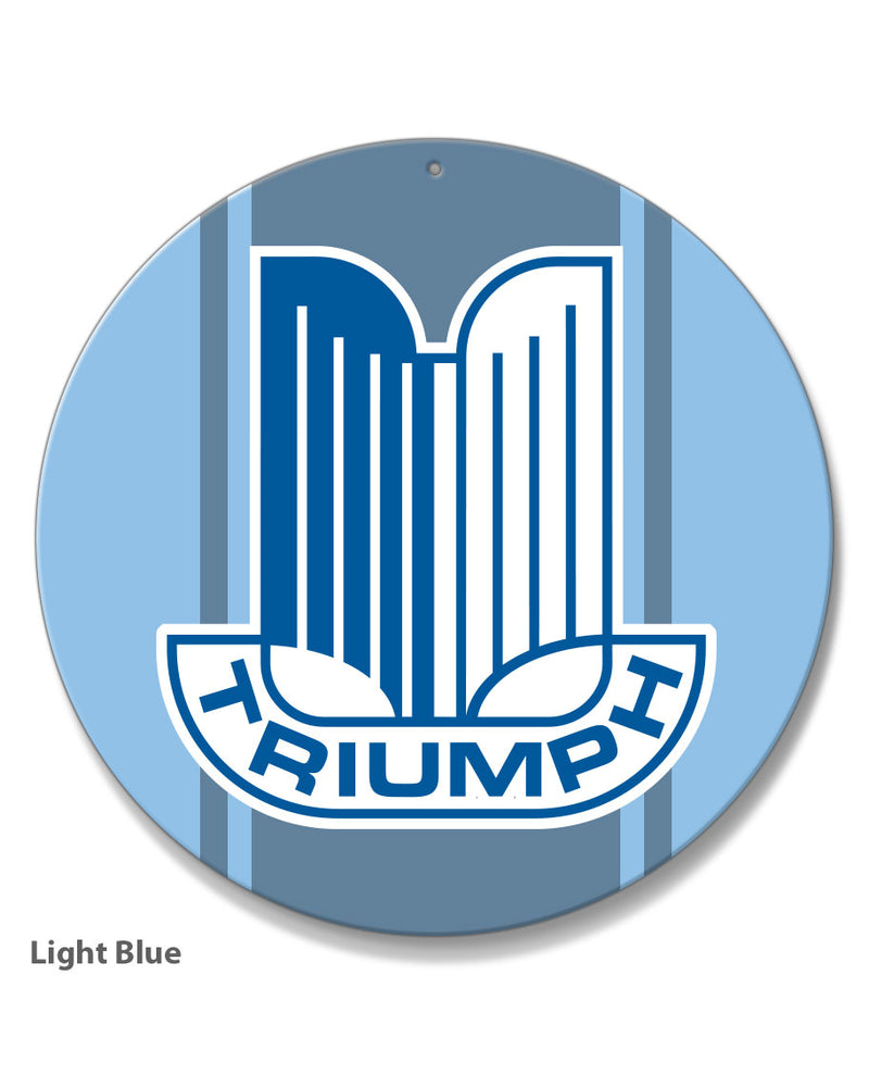 Triumph Emblem Round Aluminum Sign