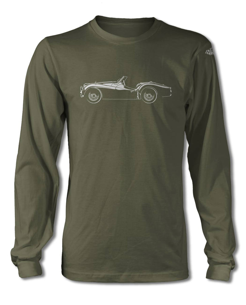 Triumph TR2 TR3 Convertible T-Shirt - Long Sleeves - Side View
