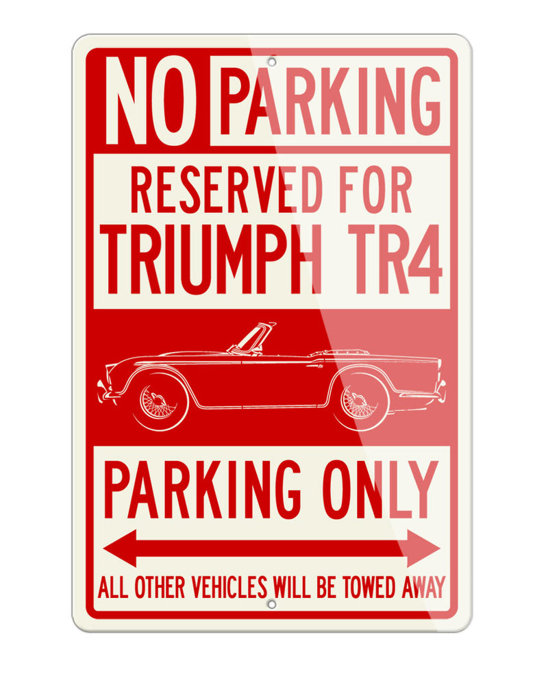 Triumph TR4 Convertible Reserved Parking Only Sign