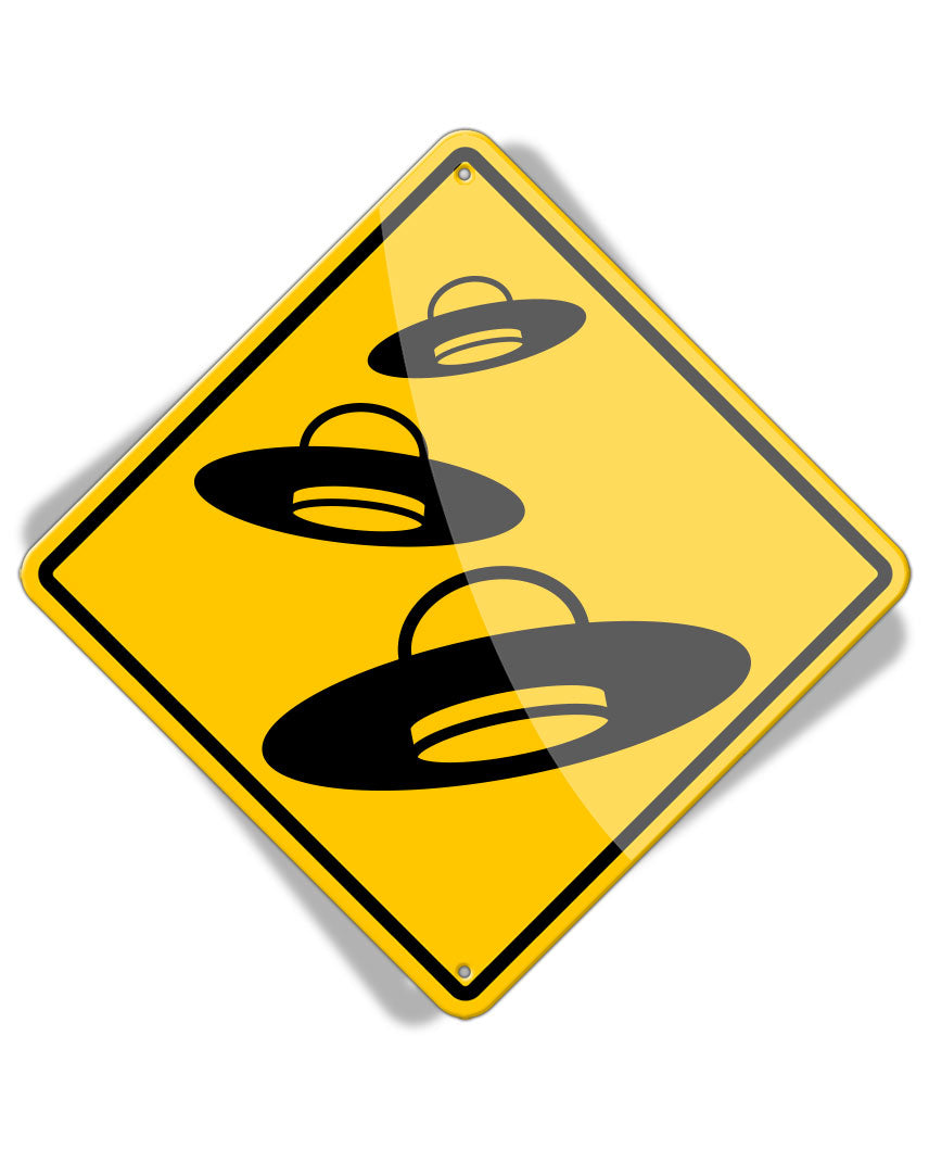 Caution UFOs - Aluminum Sign