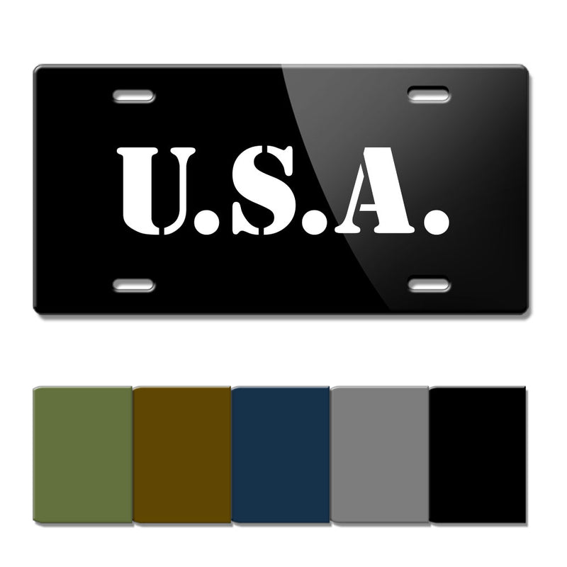 U.S.A. Military Style Novelty License Plate