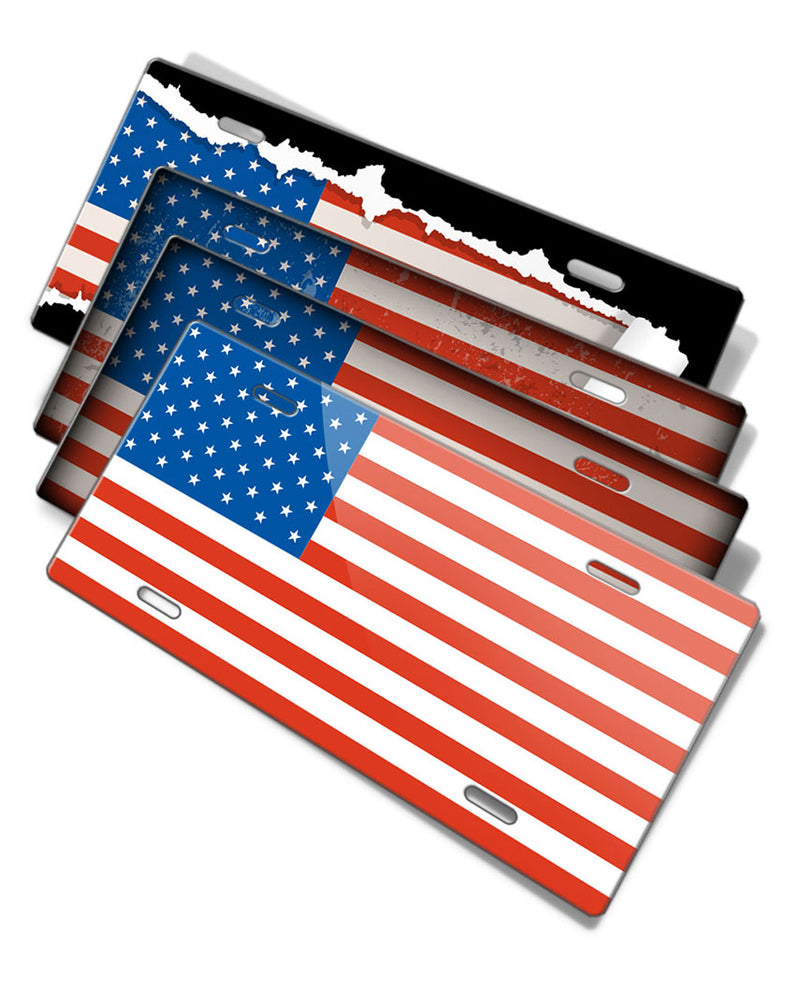 American Flag Novelty License Plate