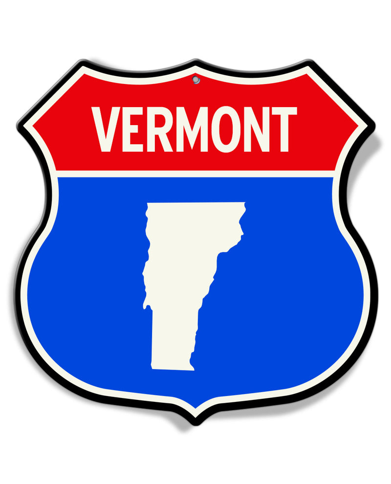 State of Vermont Interstate - Shield Shape - Aluminum Sign