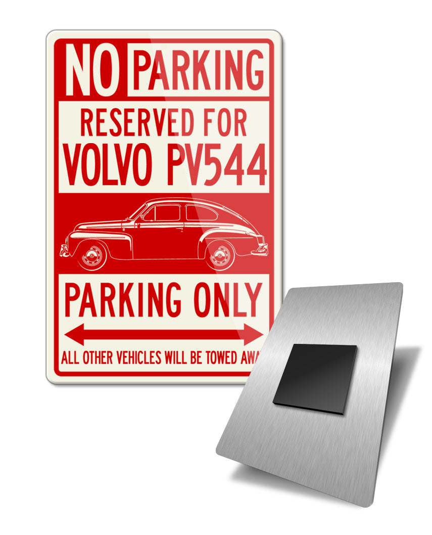 Volvo PV544 Coupe Reserved Parking Fridge Magnet