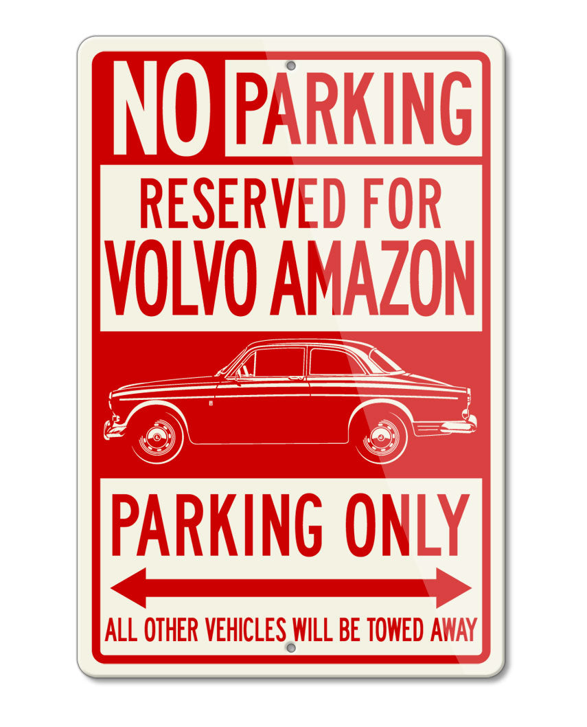 Volvo P120 P122S Amazon Coupe Reserved Parking Only Sign