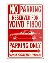 Volvo P1800 Coupe Reserved Parking Only Sign