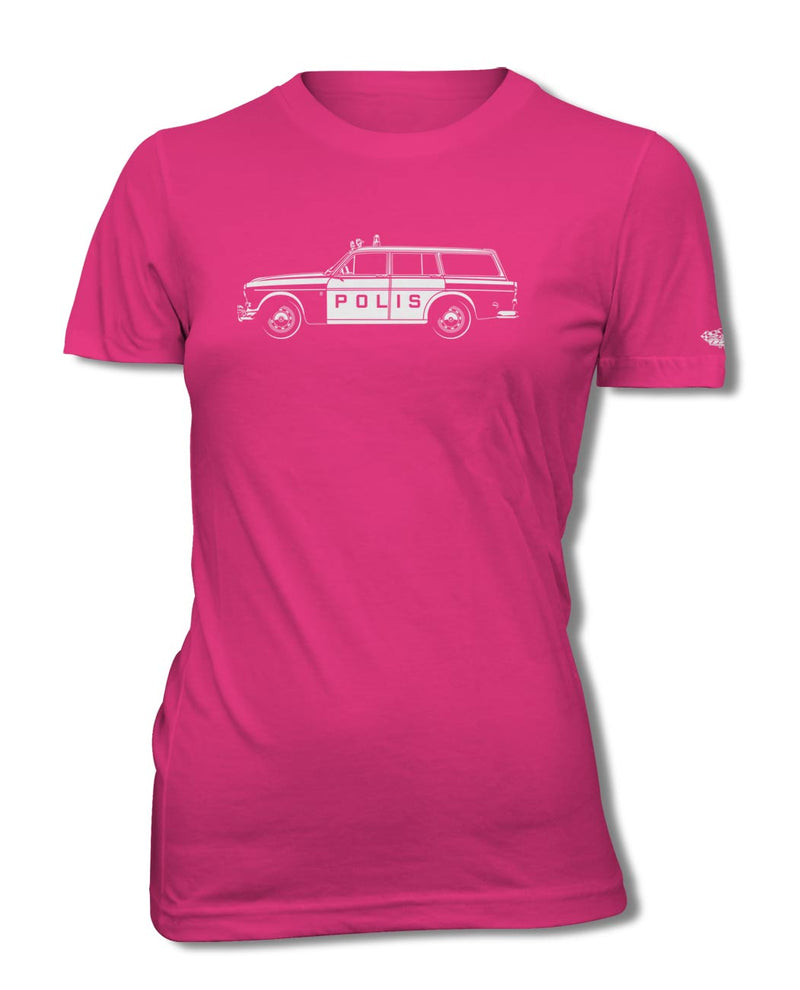 Volvo P220 Station Wagon Swedish Polis (police) 1962 - 1969 T-Shirt - Women - Side View