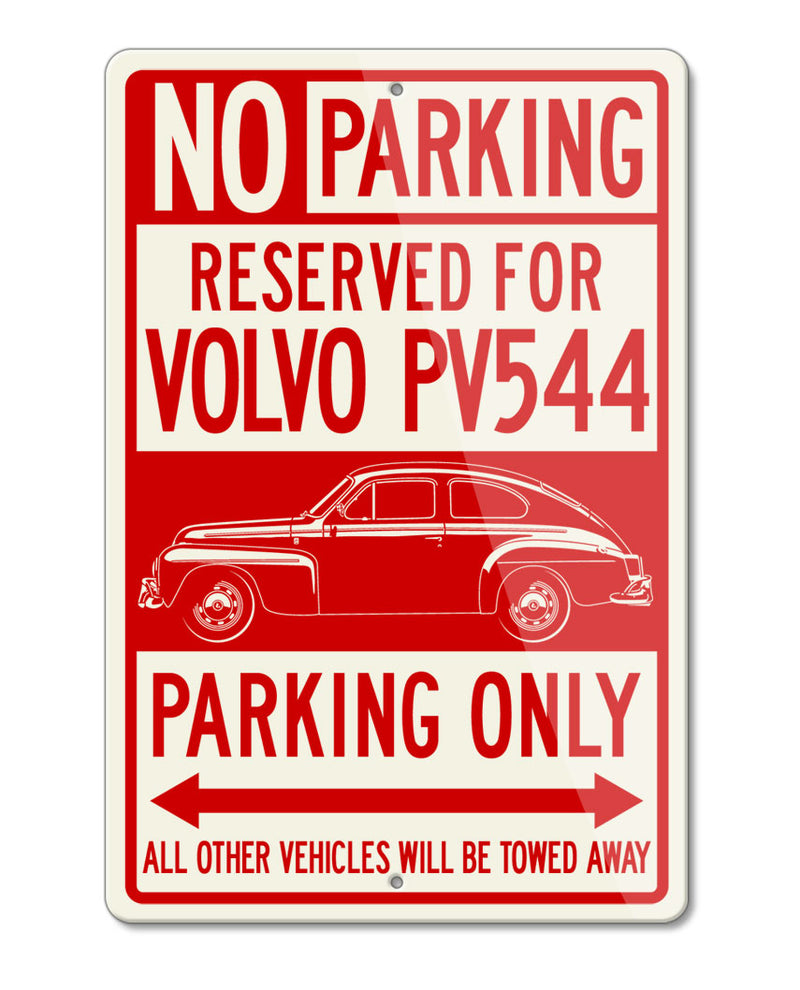 Volvo PV544 Coupe Reserved Parking Only Sign