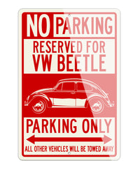 Volkswagen Beetle Classic Reserved Parking Only Sign