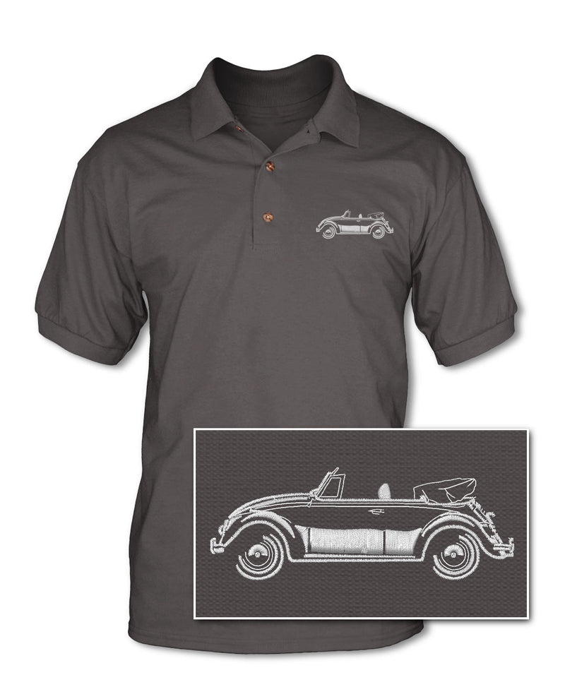 Volkswagen Beetle Convertible - Adult Pique Polo Shirt - Side View