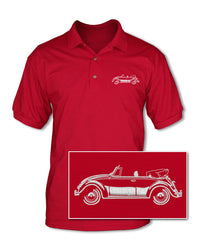 Volkswagen Beetle Convertible - Adult Pique Polo Shirt - Side View