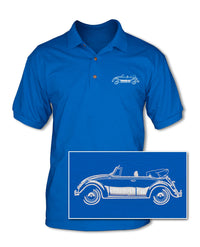 Volkswagen Beetle Convertible - Adult Pique Polo Shirt - Side View