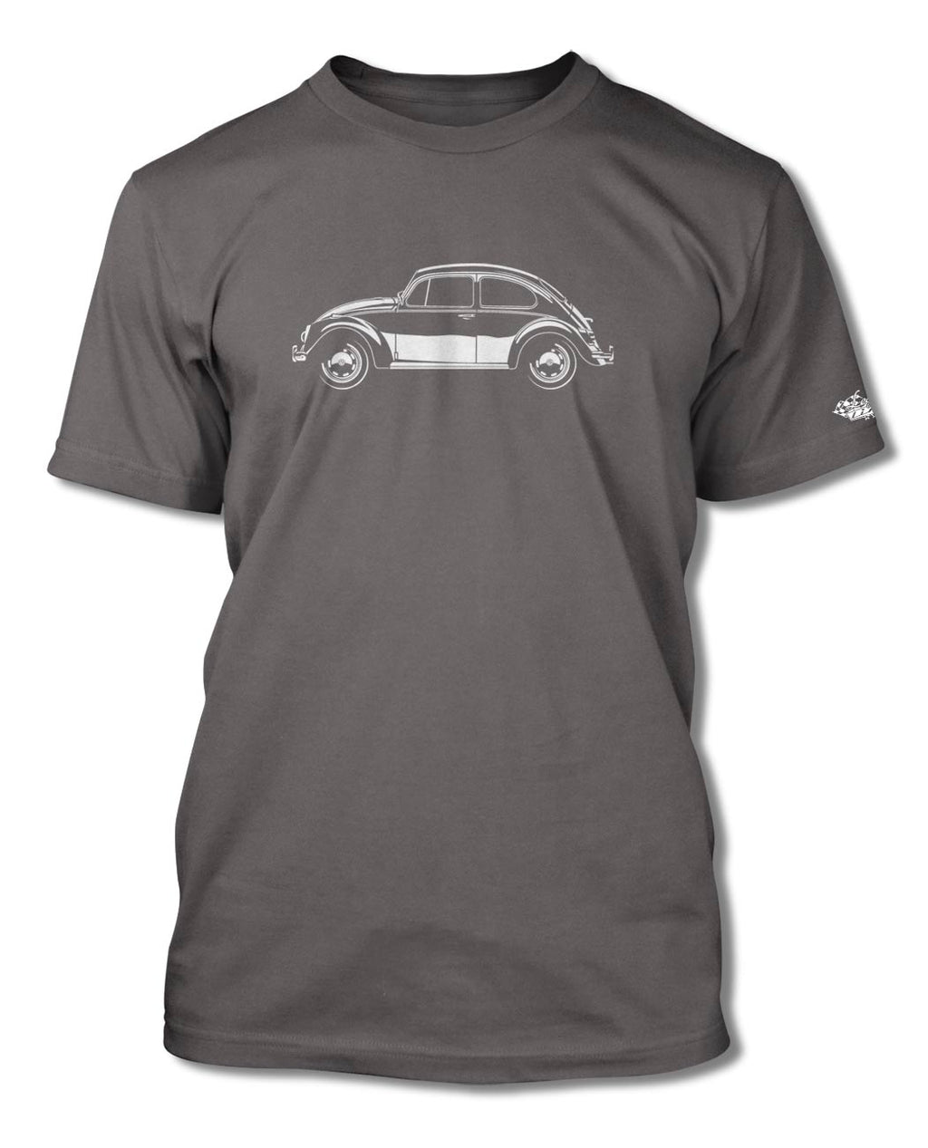 Volkswagen Beetle Classic T-Shirt - Men - Side View - Charcoal - Extra Large