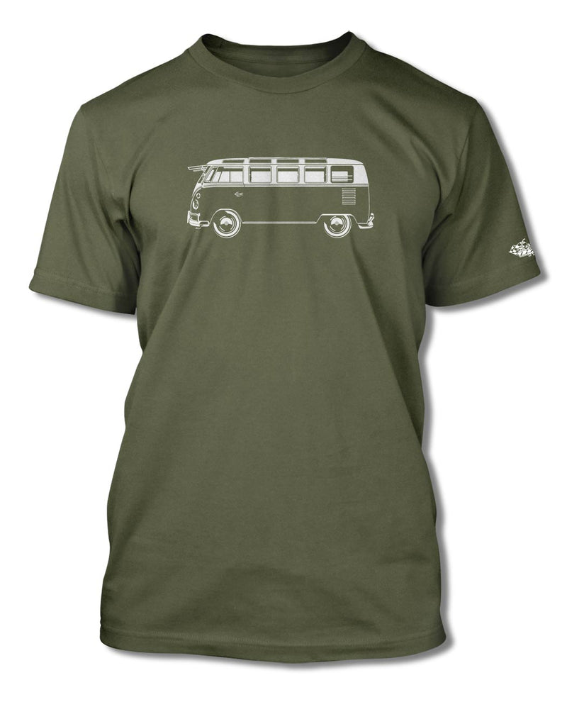 Volkswagen Kombi Bus Samba 21 windows T-Shirt - Men - Side View