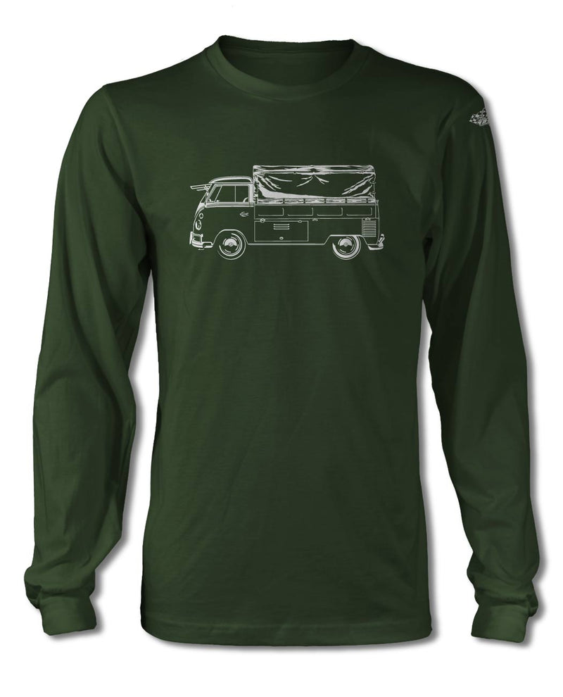 Volkswagen Kombi Utility Pickup Covered Bed T-Shirt - Long Sleeves - Side View