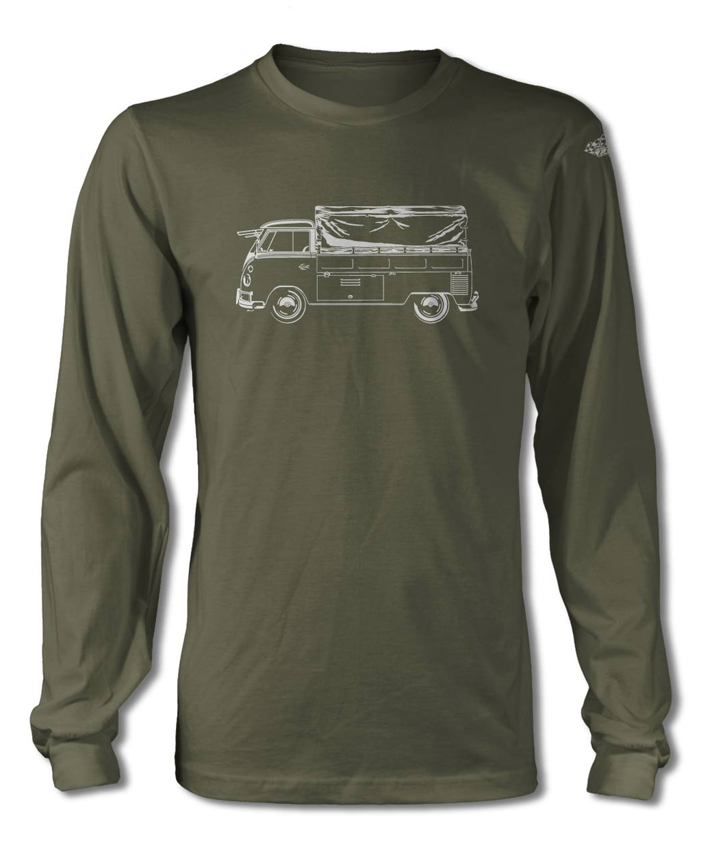 Volkswagen Kombi Utility Pickup Covered Bed T-Shirt - Long Sleeves - Side View