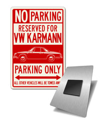 Volkswagen Karmann Ghia Type 34 Reserved Parking Fridge Magnet