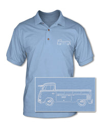 Volkswagen Kombi Utility Pickup Open Bed - Adult Pique Polo Shirt - Side View