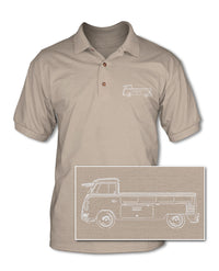 Volkswagen Kombi Utility Pickup Open Bed - Adult Pique Polo Shirt - Side View