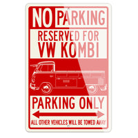 Volkswagen Kombi Utility Pickup Open Bed Reserved Parking Only Sign