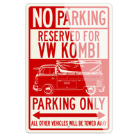 Volkswagen Kombi Utility Pickup Covered Bed Reserved Parking Only Sign