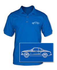 Volkswagen Karmann Ghia Coupe - Adult Pique Polo Shirt - Side View
