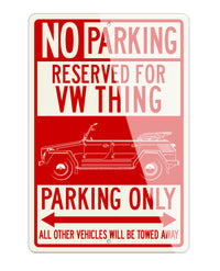 Volkswagen The Thing Reserved Parking Only Sign