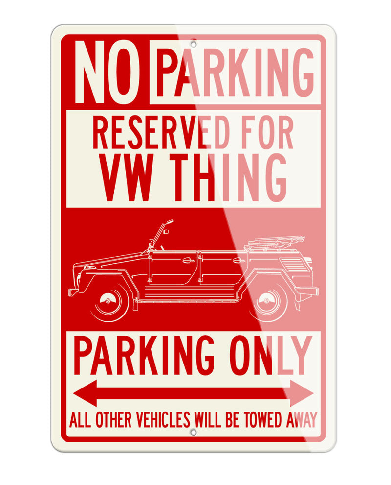 Volkswagen The Thing Reserved Parking Only Sign