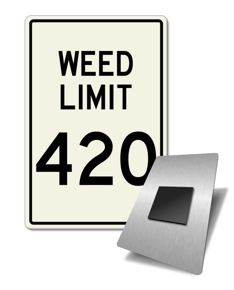 Weed Limit 420 Fridge Magnet