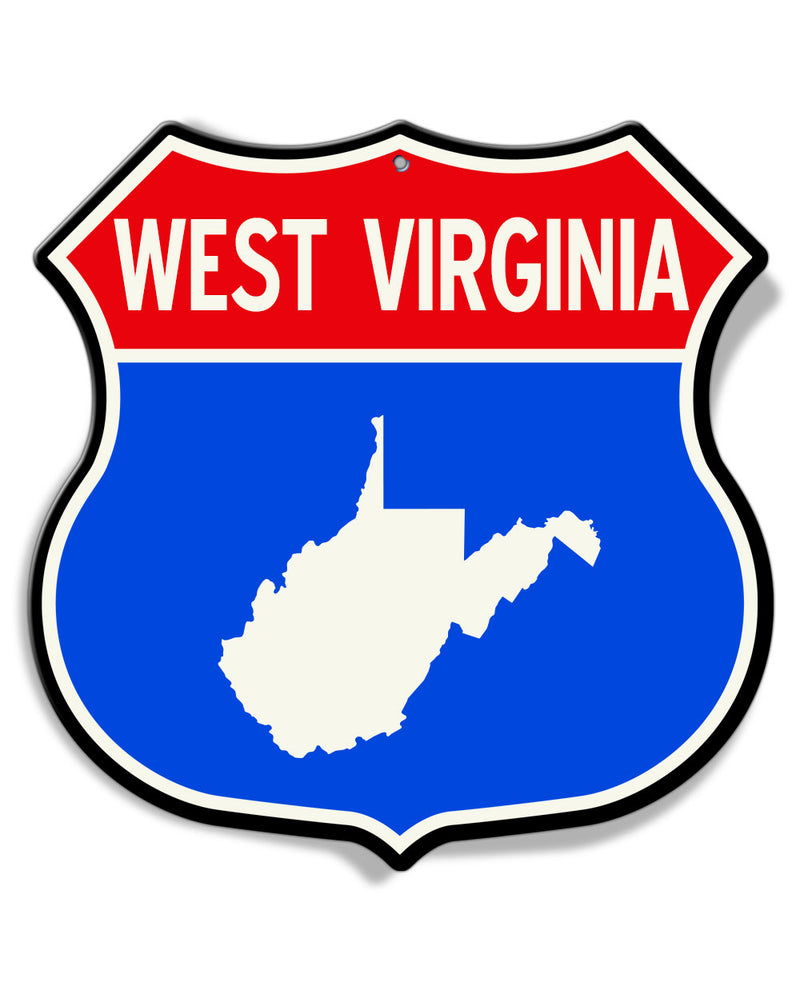 State of West Virginia Interstate - Shield Shape - Aluminum Sign