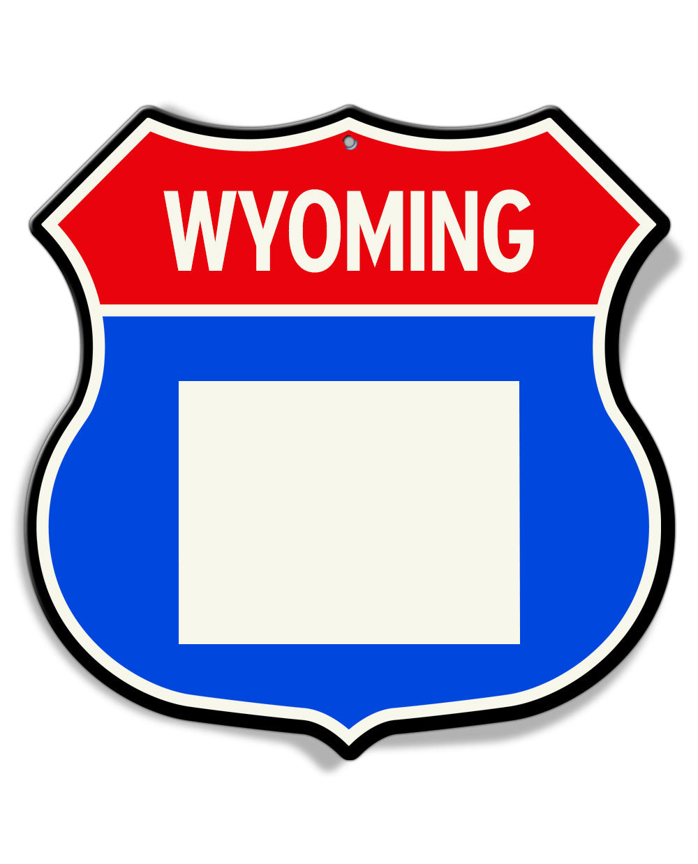 State of Wyoming Interstate - Shield Shape - Aluminum Sign