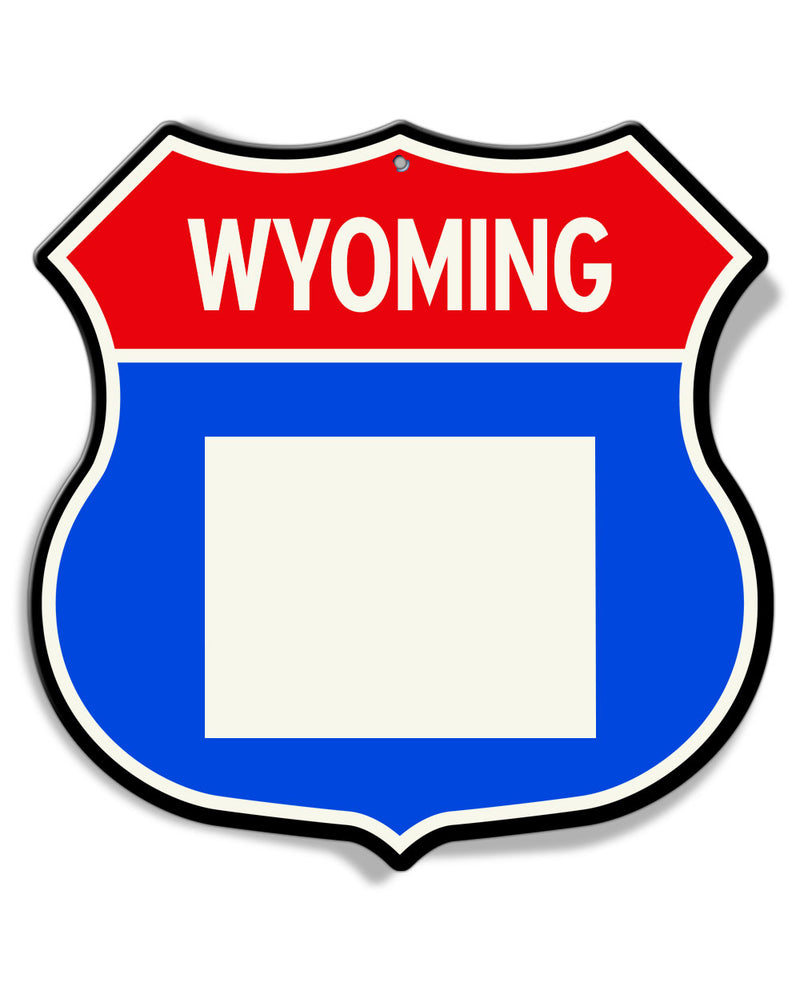 State of Wyoming Interstate - Shield Shape - Aluminum Sign
